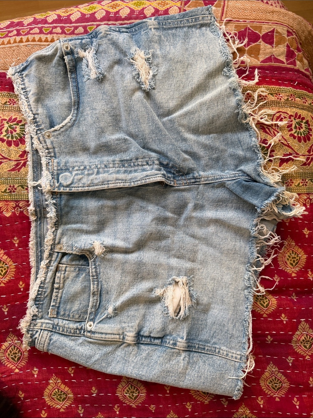 GAP Light Blue High-Rise Festival Shorts